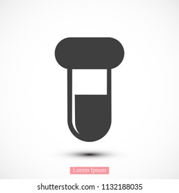 test tube icon, stock vector illustration flat design style