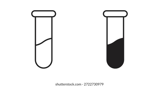 Test tube icon symbol. Vector EPS 10. line and glyph icon