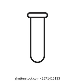 Test tube icon Thin line vector