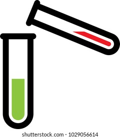 Test Tube Icon Vector Art Illustration