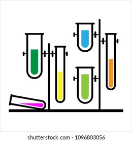 Test Tube Icon Vector Art Illustration