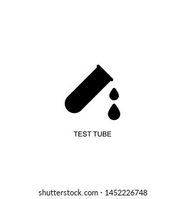 test tube icon vector black design