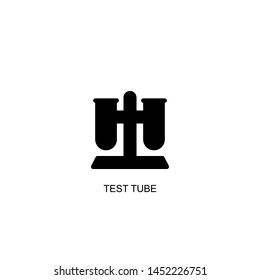 test tube icon vector black design
