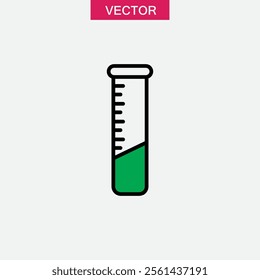 Test tube icon. vector color illustration for web and app..eps