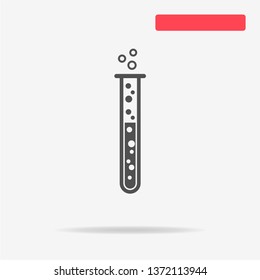 Test tube icon. Vector concept illustration for design.