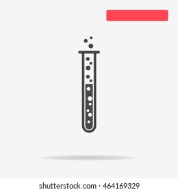 Test tube icon. Vector concept illustration for design.