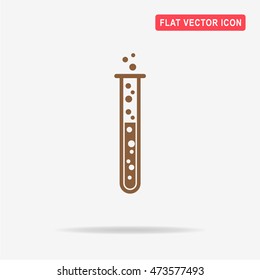 Test tube icon. Vector concept illustration for design.