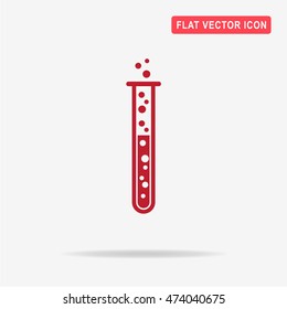 Test tube icon. Vector concept illustration for design.