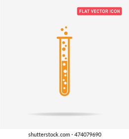 Test tube icon. Vector concept illustration for design.