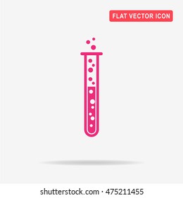 Test tube icon. Vector concept illustration for design.