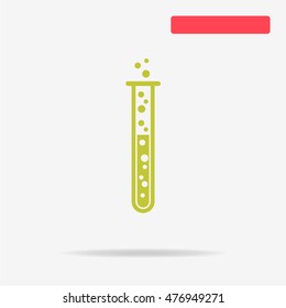 Test tube icon. Vector concept illustration for design.
