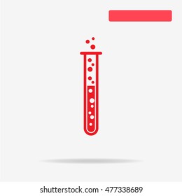 Test tube icon. Vector concept illustration for design.