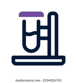 test tube icon. vector dual tone icon for your website, mobile, presentation, and logo design.