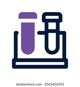 test tube icon. vector dual tone icon for your website, mobile, presentation, and logo design.