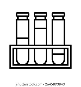 Test tube icon vector. Flask illustration sign. Analysis symbol. Laboratory Logo.