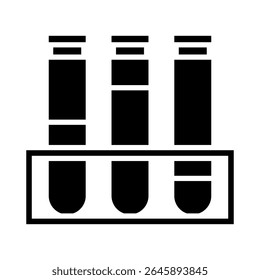 Test tube icon vector. Flask illustration sign. Analysis symbol. Laboratory Logo.
