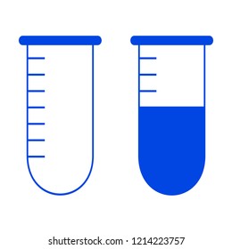 Test tube icon. Vector illustration