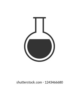 Test tube icon. Vector illustration, flat design.