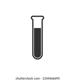 Test tube icon. Vector illustration, flat design.