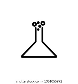 Test tube Icon Vector Illustration on the white background.