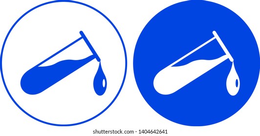 Test tube icon. Vector illustration