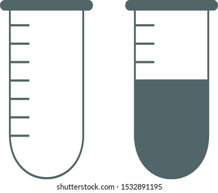 Test tube icon. Vector illustration