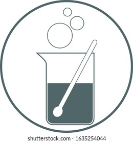 Test tube icon. Vector illustration
