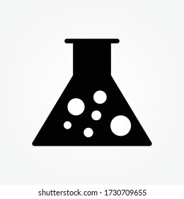 Test tube Icon Vector Illustration on the white background.