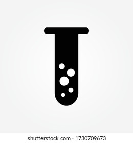 Test tube Icon Vector Illustration on the white background.