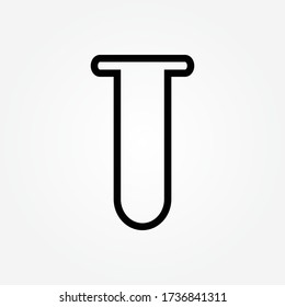 Test tube Icon Vector Illustration on the white background.