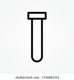 Test tube Icon Vector Illustration on the white background.