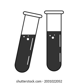 Ilustración del vector de icono del tubo de ensayo