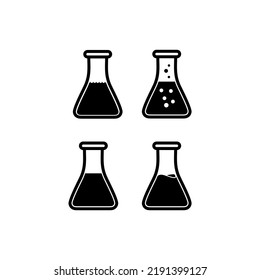 Ilustración del vector del tubo de ensayo en el fondo blanco.