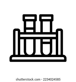Icono del tubo de ensayo ilustración del vector plantilla de logotipo aislado en fondo blanco