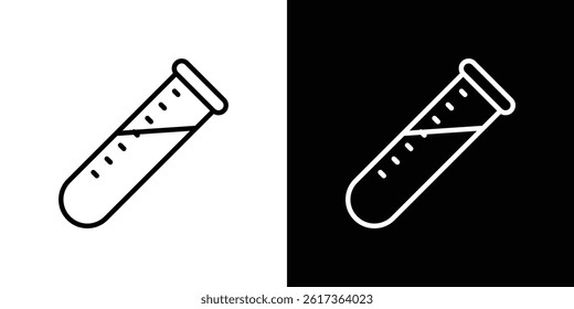 Test tube icon. vector illustration, pictogram isolated. editable