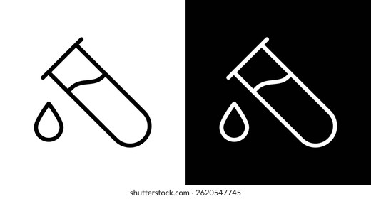 Vetor de ícone de tubo de teste, modelo de logotipo de ilustração em estilo moderno