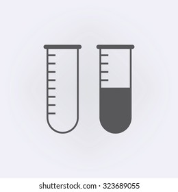 Test tube icon . Vector illustration
