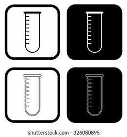 Test tube icon . Vector illustration