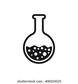 Test tube Icon Vector Illustration on the white background.