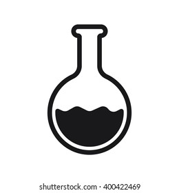 Test tube Icon Vector Illustration on the white background.