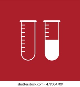 Test tube icon . Vector illustration