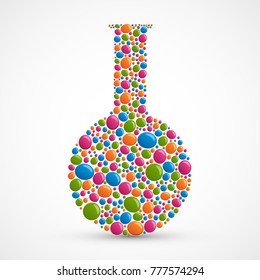 Test tube Icon. Vector Illustration.