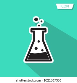 test tube icon vector isolated on transparent background.
