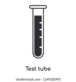 Test tube icon vector isolated on white background for your web and mobile app design, Test tube logo concept