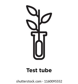 Test tube icon vector isolated on white background, Test tube transparent sign