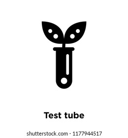 Test tube icon vector isolated on white background, logo concept of Test tube sign on transparent background, filled black symbol