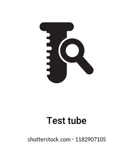 Test tube icon vector isolated on white background, logo concept of Test tube sign on transparent background, filled black symbol