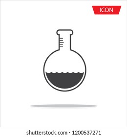 test tube icon vector isolated on white background.