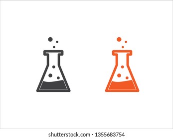 test tube icon vector isolated on background.