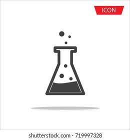 test tube icon vector isolated on white background.